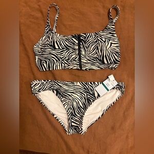 Michael Kors Zebra Print Bikini Set